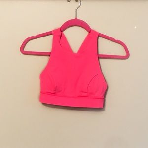 Pink Halter Sports Bra